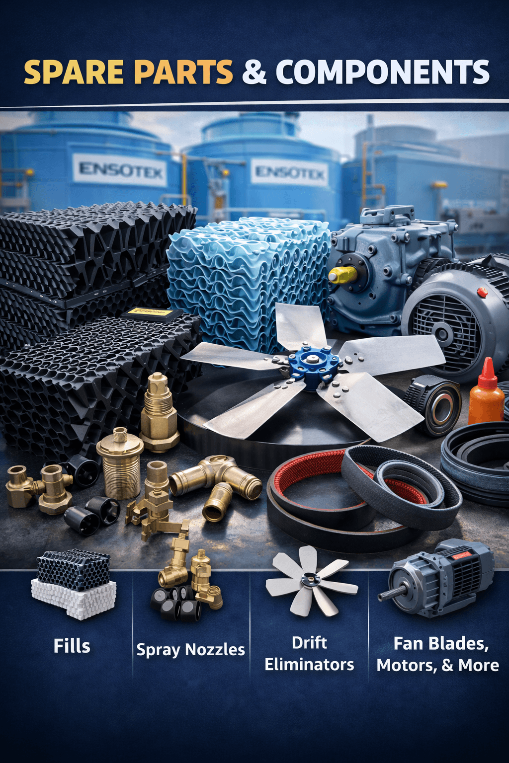 Ersatzteile für Kühltürme